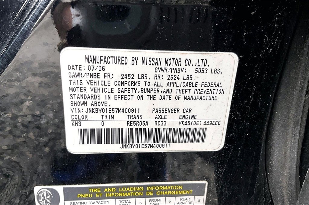 Used 2007 INFINITI M45 Sport w/ Technology Pkg image 30