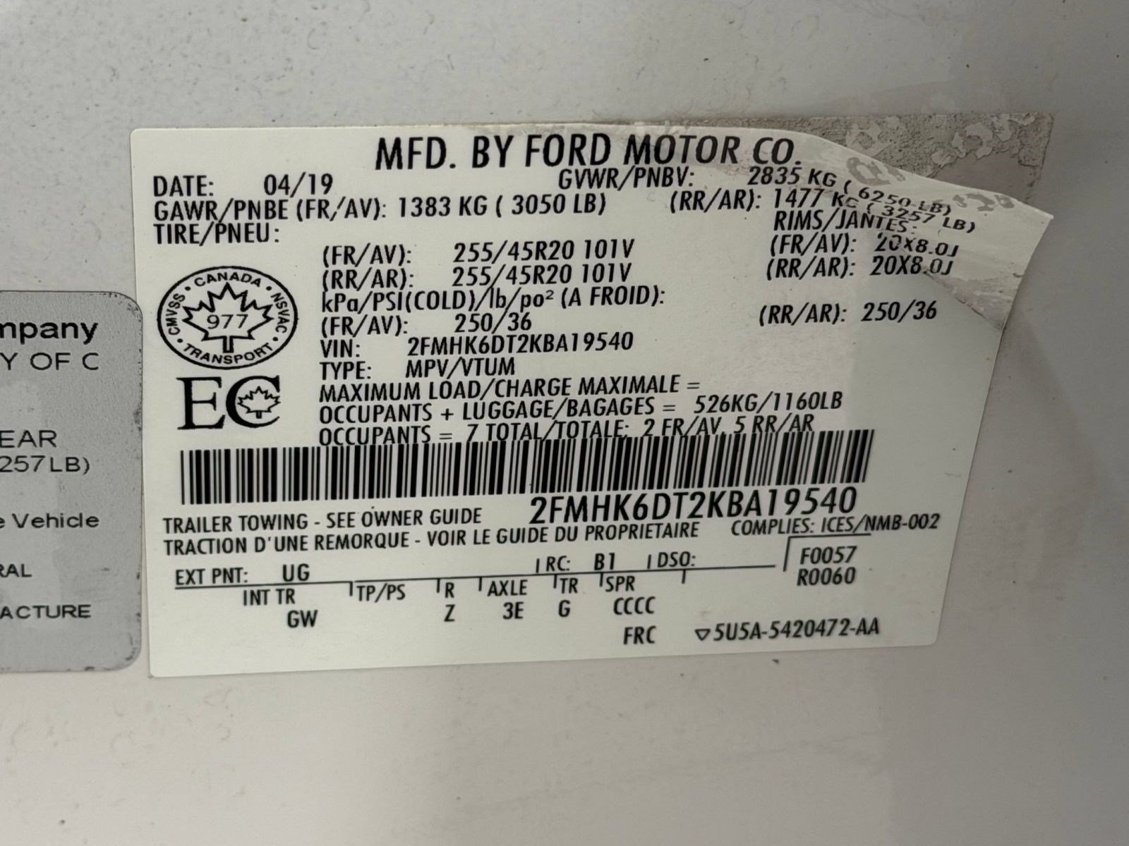Used 2019 Ford Flex Limited w/ Equipment Group 303A AWD/4WD image 25