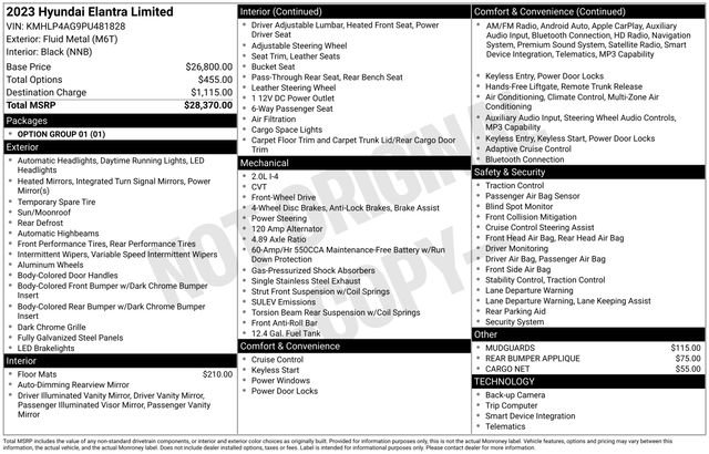 Used 2023 Hyundai Elantra Limited image 10