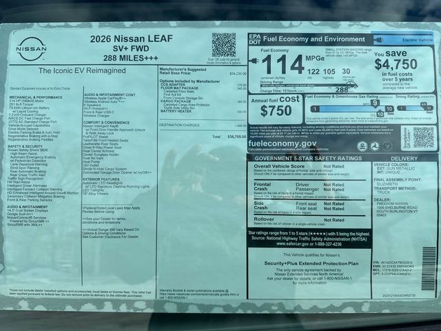 New 2026 Nissan Leaf SV+ image 7