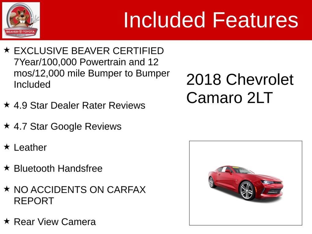 Used 2018 Chevrolet Camaro LT RWD image 4