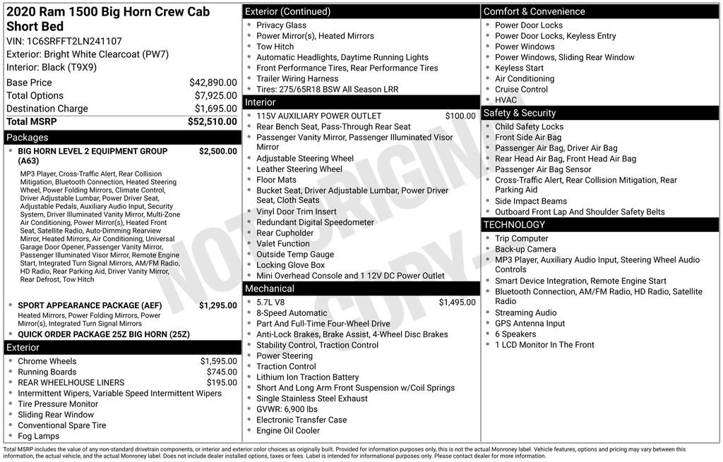 Used 2020 RAM 1500 Big Horn AWD/4WD image 12
