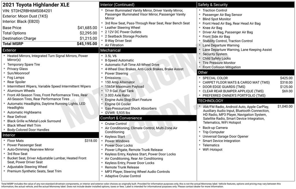 Used 2021 Toyota Highlander XLE image 14