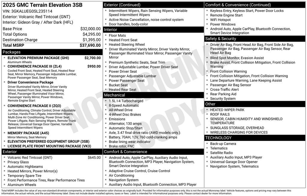 Used 2025 GMC Terrain Elevation w/ Elevation Premium Package image 2