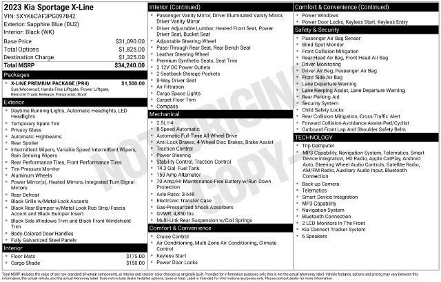 Used 2023 Kia Sportage X-Line w/ X-Line Premium Package AWD/4WD image 32
