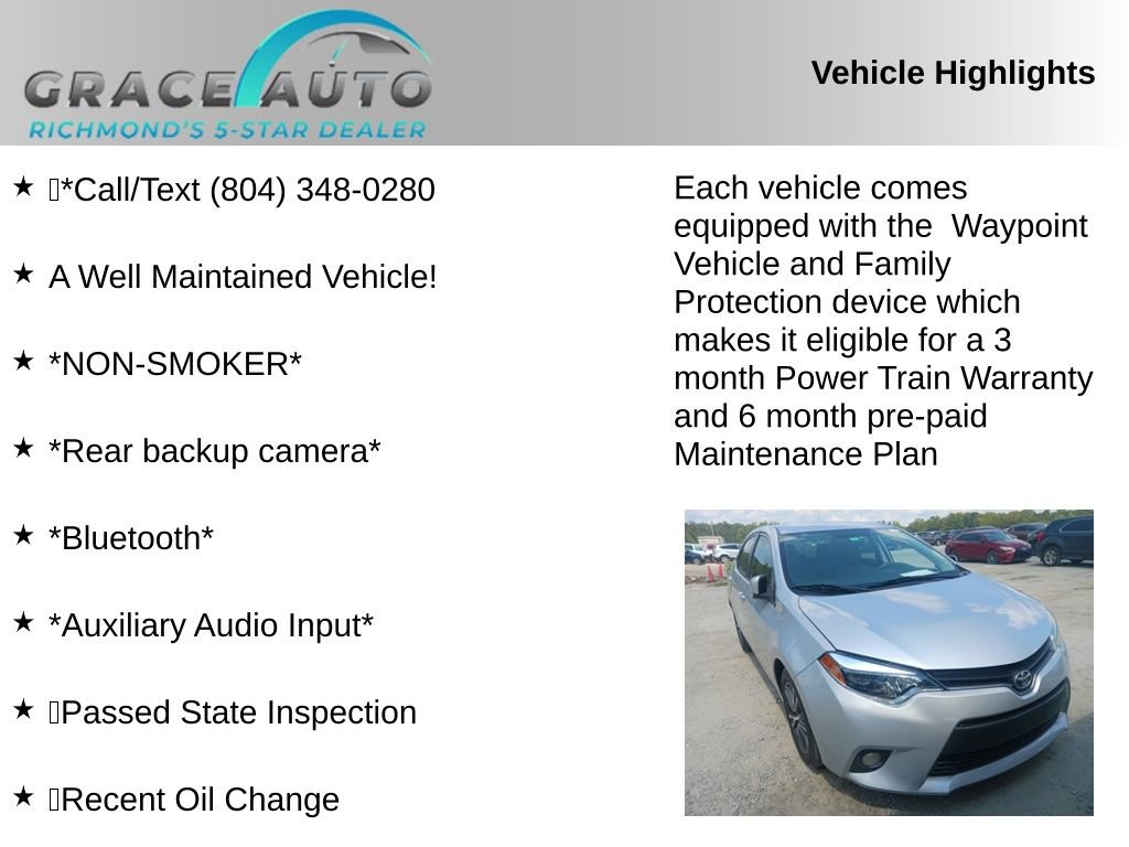 Used 2016 Toyota Corolla LE image 2