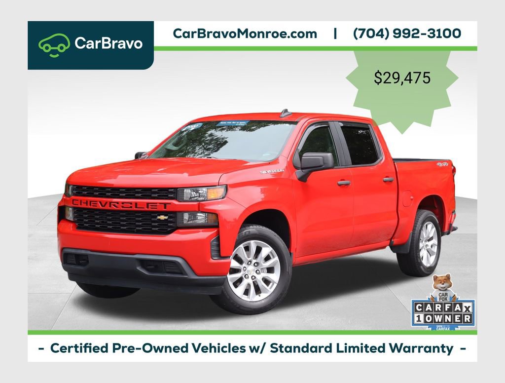 Certified 2020 Chevrolet Silverado 1500 Custom w/ Custom Value Package AWD/4WD image 1