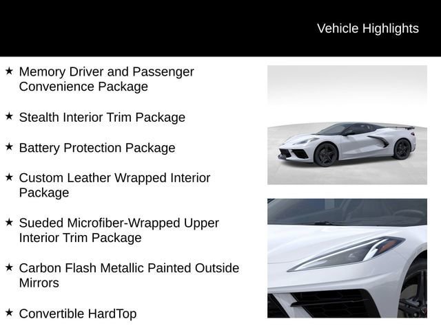 New 2026 Chevrolet Corvette Stingray Premium Conv w/ Stealth Interior Trim Package RWD image 17