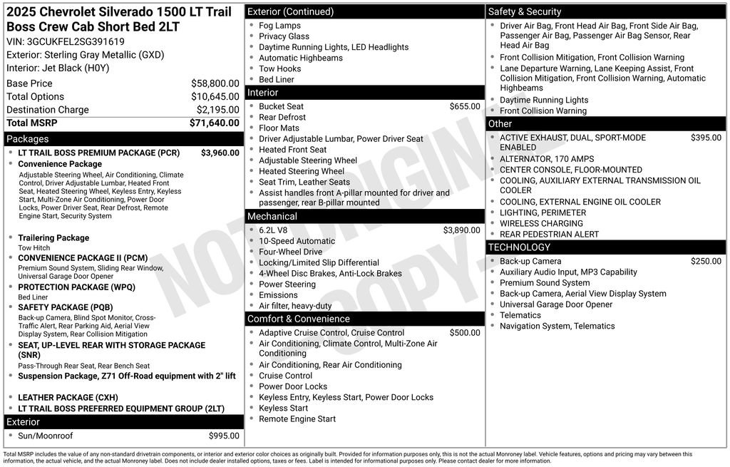 Certified 2025 Chevrolet Silverado 1500 LT Trail Boss w/ LT Trail Boss Premium Package AWD/4WD image 7