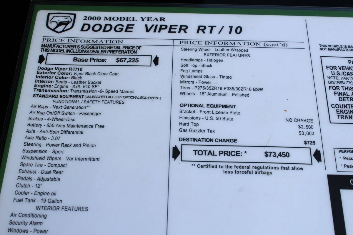 Used 2000 Dodge Viper RT/10 image 34