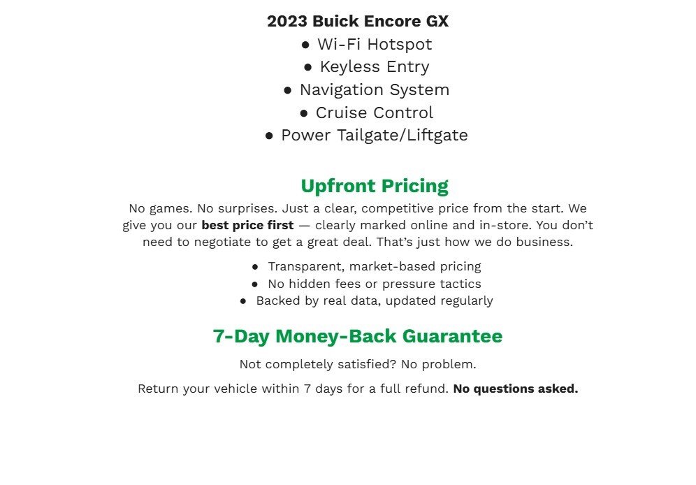 Used 2023 Buick Encore GX Select w/ Sport Touring Package FWD image 2
