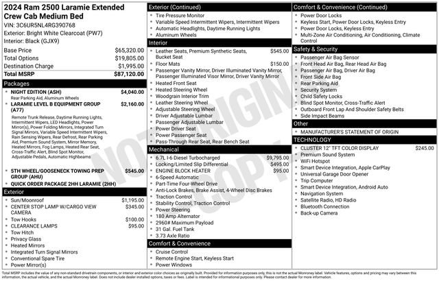 Used 2024 RAM 2500 Laramie w/ Night Edition AWD/4WD image 34