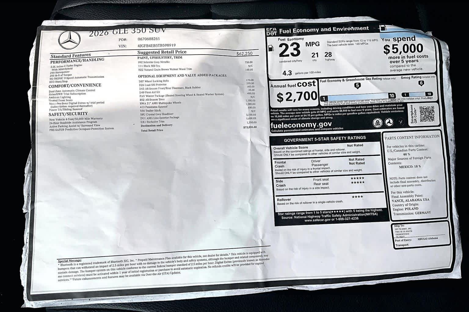New 2026 Mercedes-Benz GLE 350 4MATIC image 21