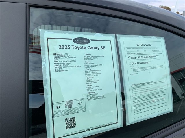 Certified 2025 Toyota Camry SE image 36
