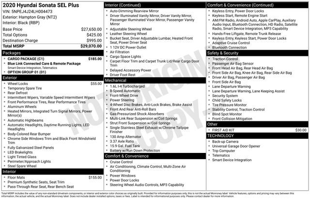 Used 2020 Hyundai Sonata SEL Plus w/ Cargo Package image 30