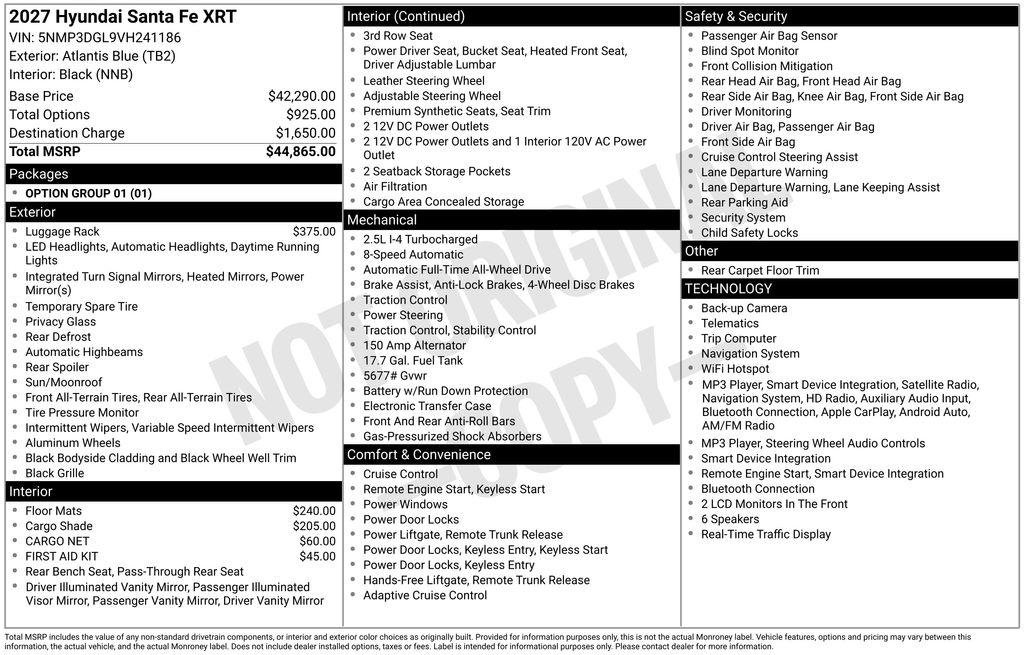 New 2027 Hyundai Santa Fe XRT AWD/4WD image 32