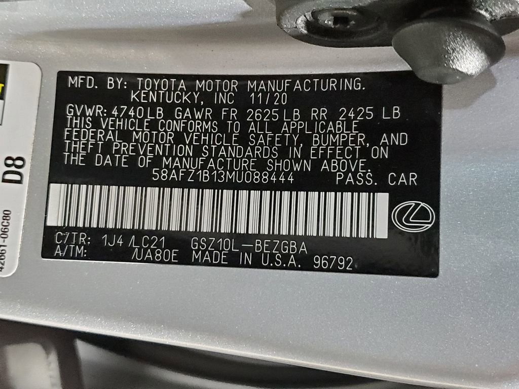 Used 2021 Lexus ES 350 Ultra Luxury w/ Accessory Package 2 image 44