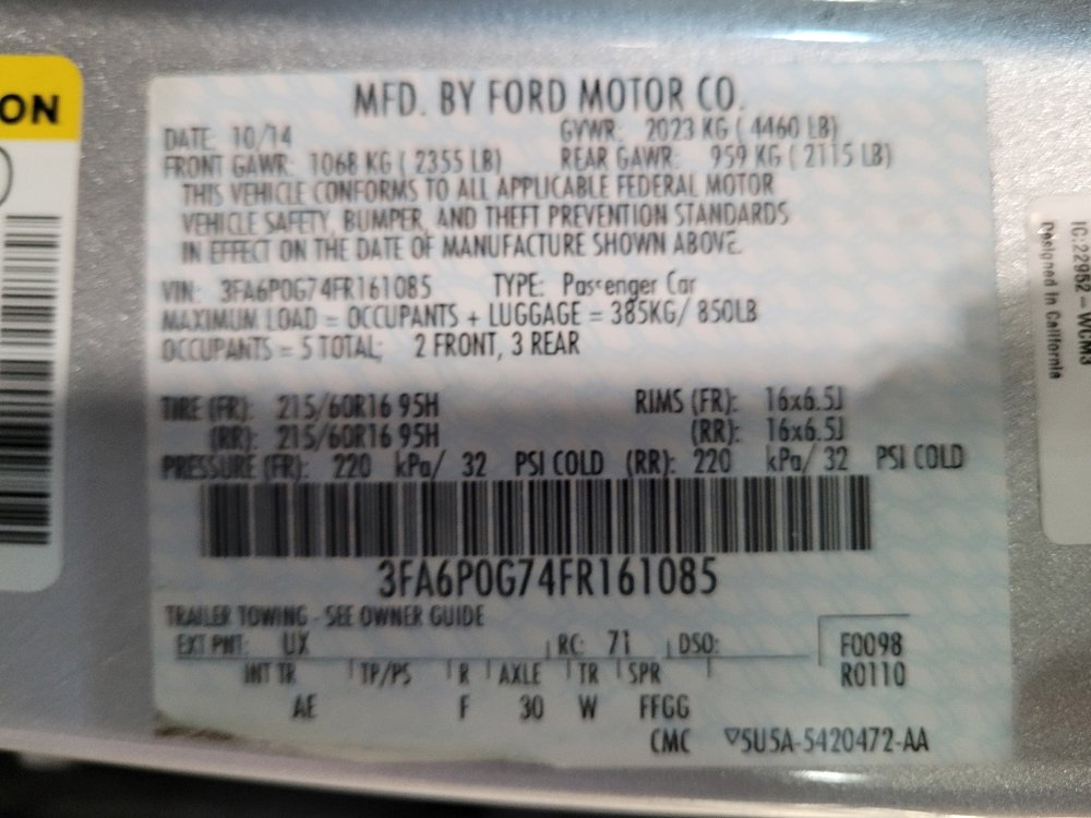 Used 2015 Ford Fusion S FWD image 33