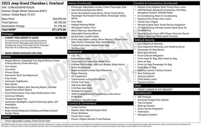 Used 2023 Jeep Grand Cherokee L Overland w/ Luxury Tech Group IV image 15