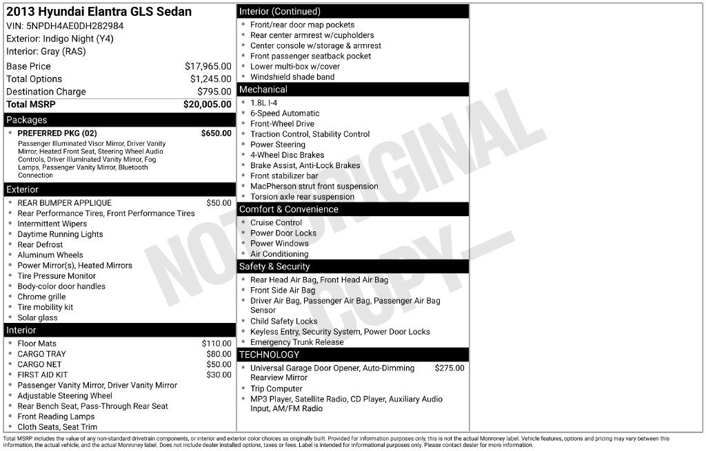 Used 2013 Hyundai Elantra GLS w/ Preferred Pkg FWD image 35
