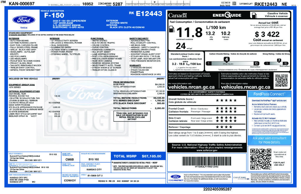 Certified 2024 Ford F150 STX w/ STX Black Appearance Package AWD/4WD image 5