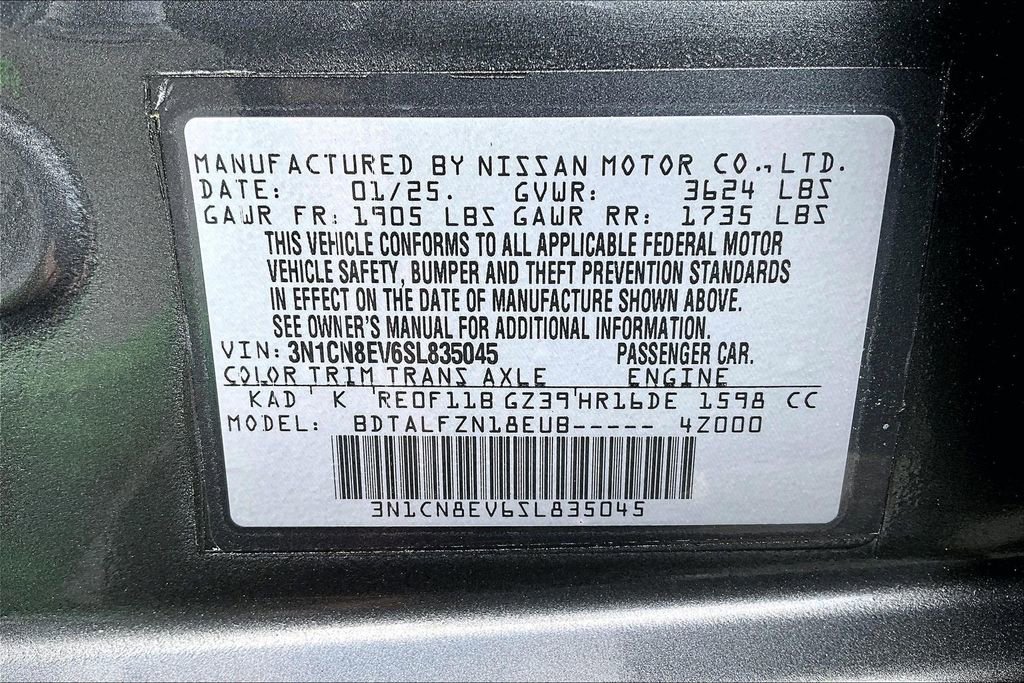 Certified 2025 Nissan Versa SV image 32
