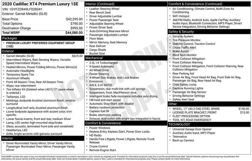 Used 2020 Cadillac XT4 Premium Luxury image 44