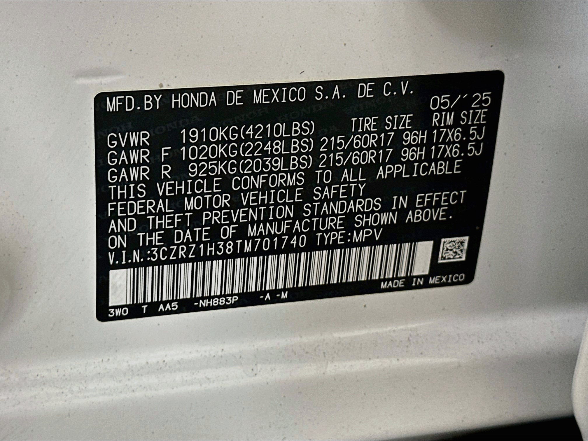 Used 2026 Honda HR-V LX image 12