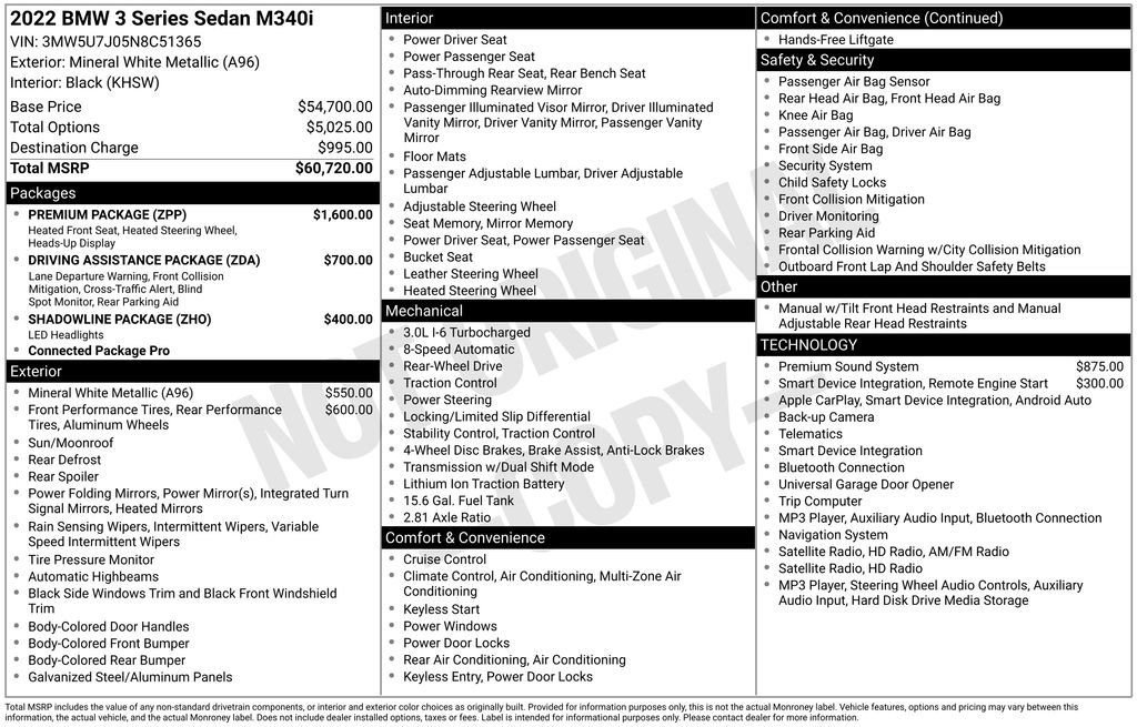 Used 2022 BMW M340i w/ Premium Package RWD image 10