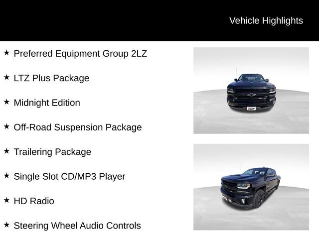 Used 2018 Chevrolet Silverado 1500 LTZ Z71 w/ LTZ Plus Package AWD/4WD image 13