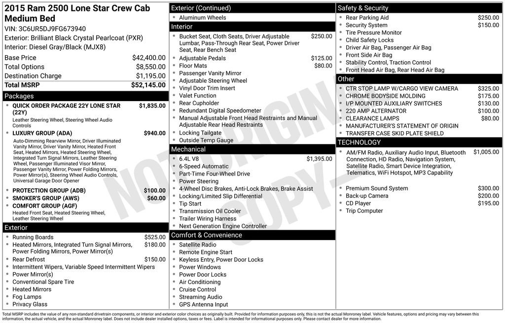 Used 2015 RAM 2500 Lone Star image 4