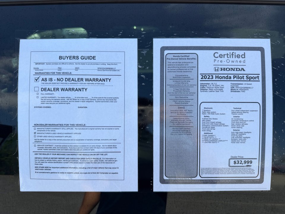 Certified 2023 Honda Pilot Sport image 37