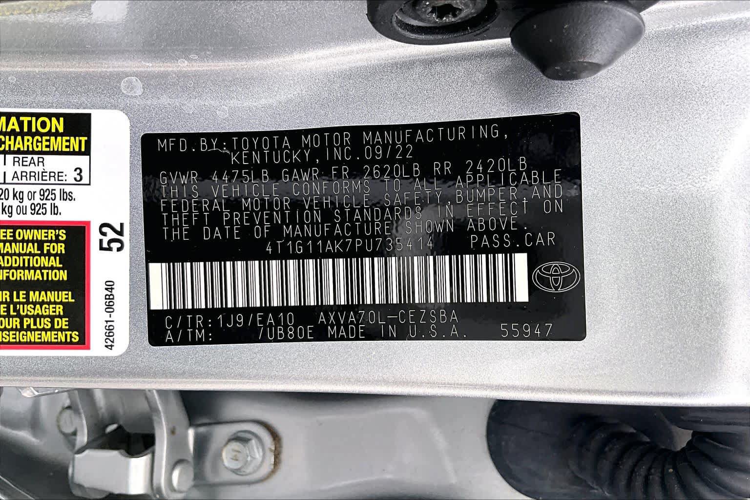 Used 2023 Toyota Camry SE FWD image 35