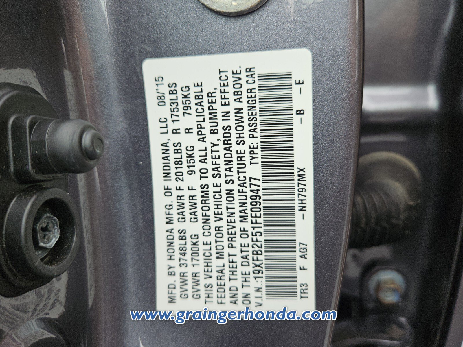 Used 2015 Honda Civic LX image 14