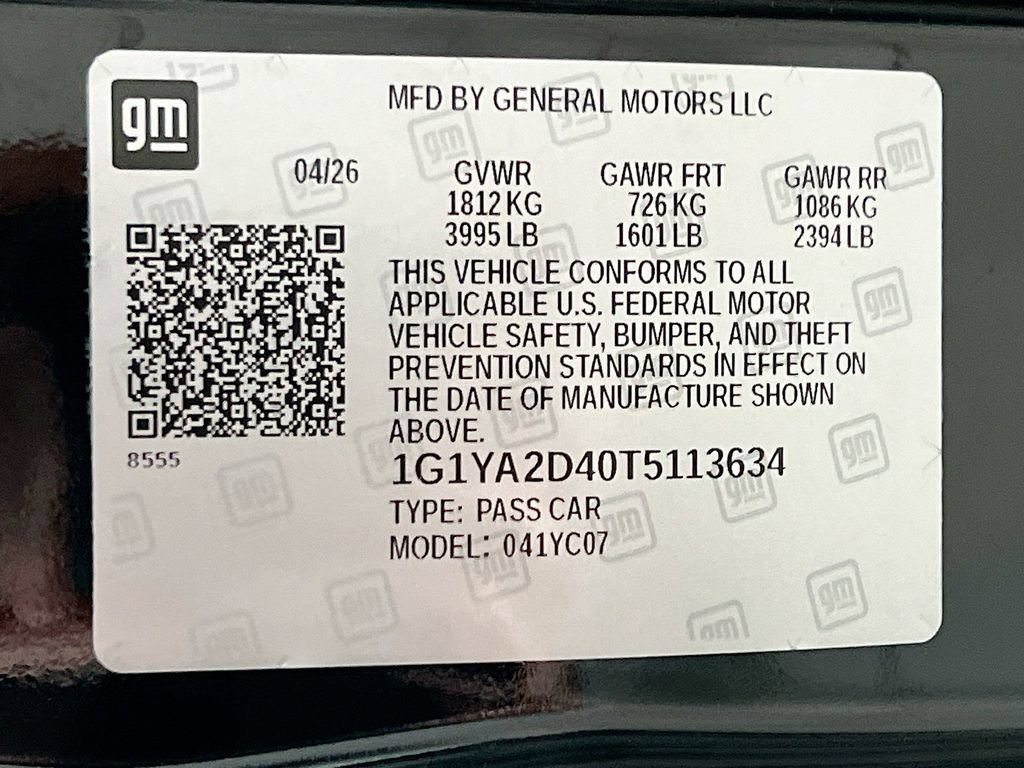 New 2026 Chevrolet Corvette Stingray Coupe w/ Battery Protection Package RWD image 29