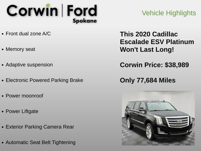 Used 2020 Cadillac Escalade ESV Platinum AWD/4WD image 18