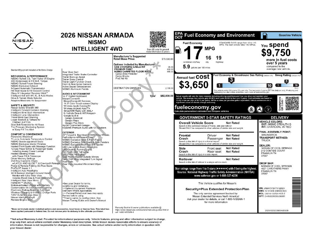 Used 2026 Nissan Armada NISMO AWD/4WD image 40