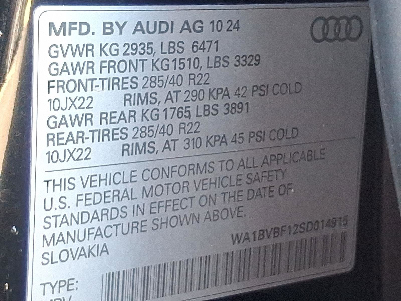 Certified 2025 Audi Q8 Premium Plus image 27