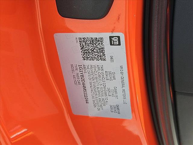 Certified 2021 Chevrolet Corvette Stingray Preferred Cpe w/ Battery Protection Package RWD image 29