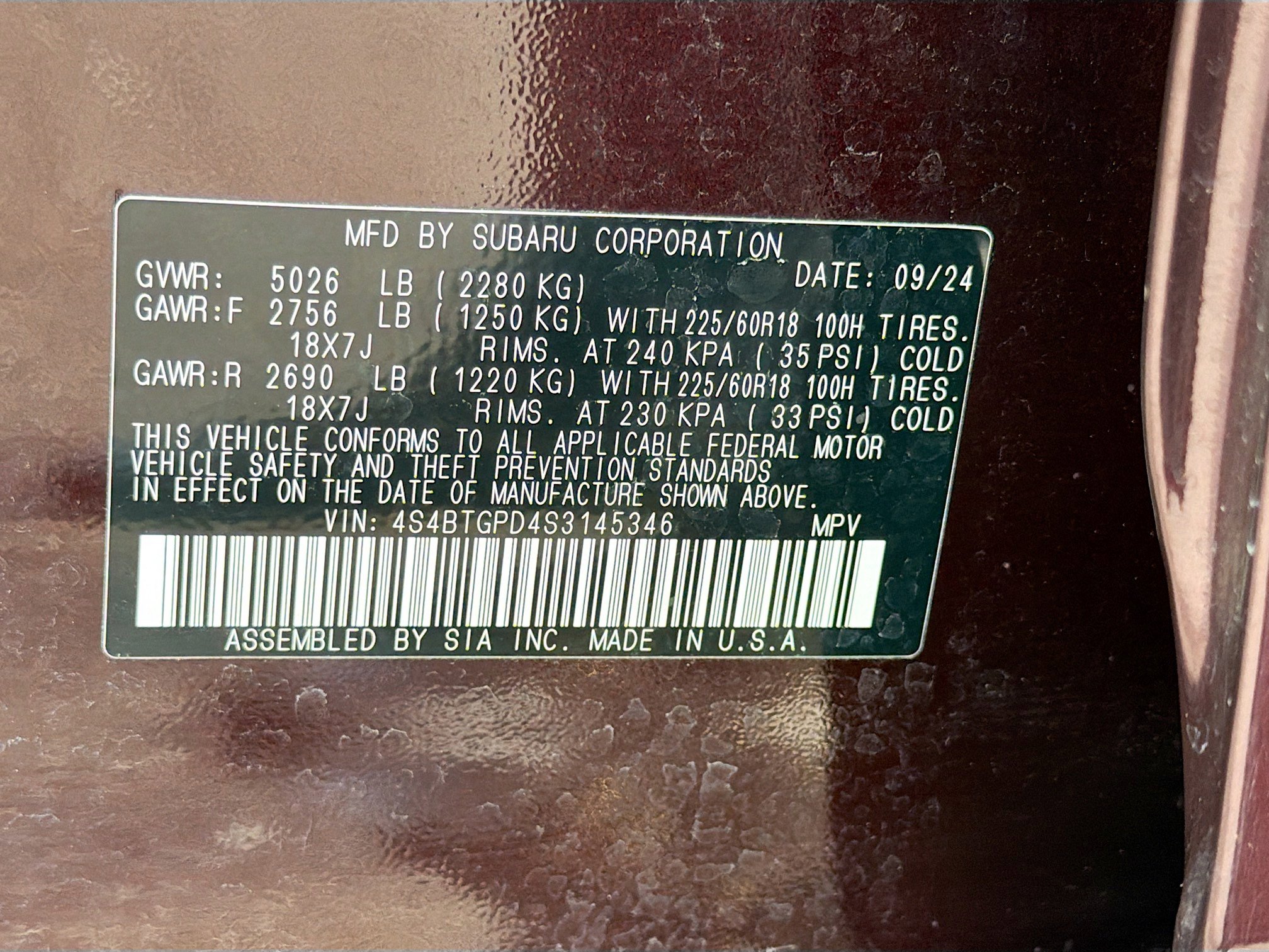 Certified 2025 Subaru Outback Touring XT image 45