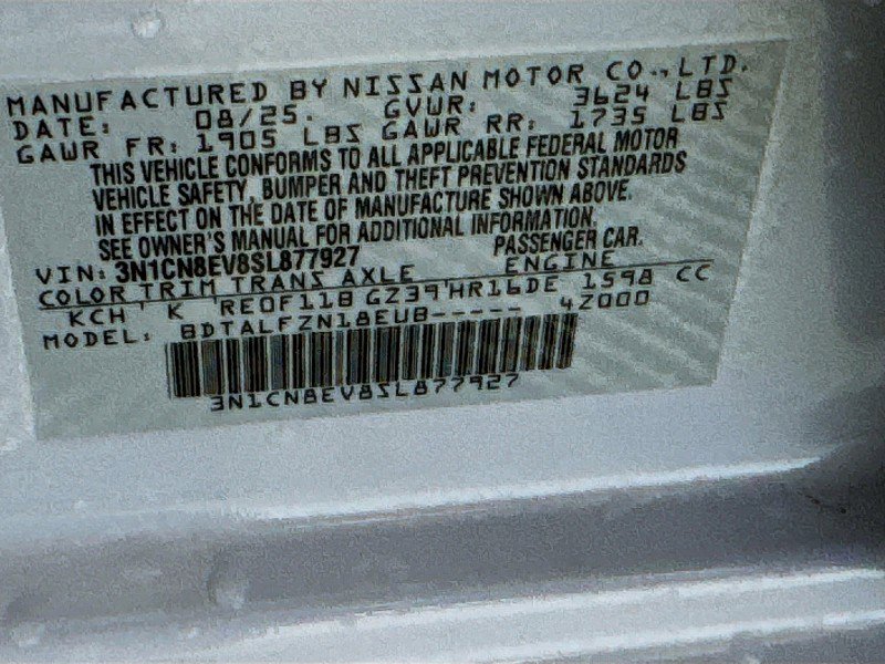 New 2025 Nissan Versa SV w/ Trunk Package image 29