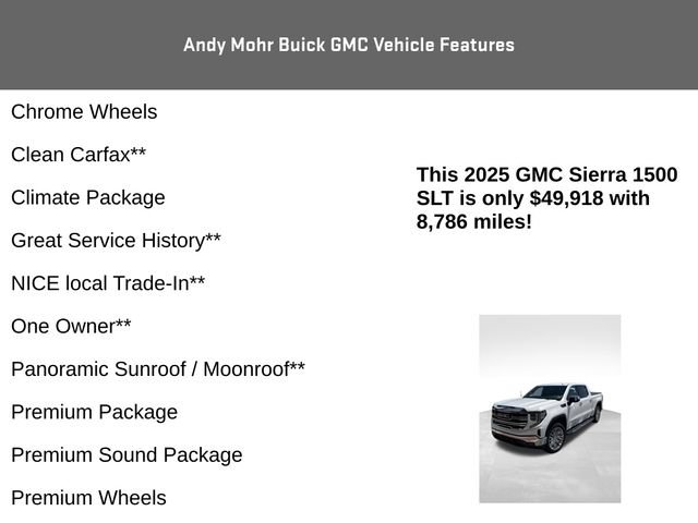Used 2025 GMC Sierra 1500 SLT w/ SLT Premium Package AWD/4WD image 8