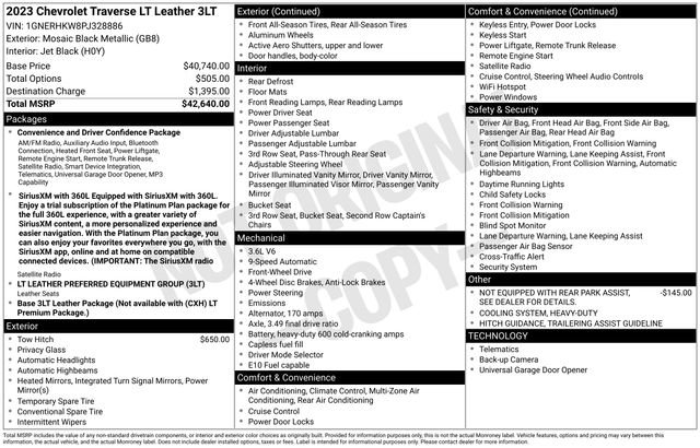 Certified 2023 Chevrolet Traverse LT FWD image 33