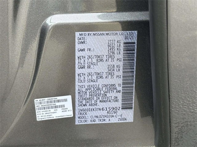 New 2026 Nissan Frontier PRO-4X w/ Pro-4x Convenience Package image 24