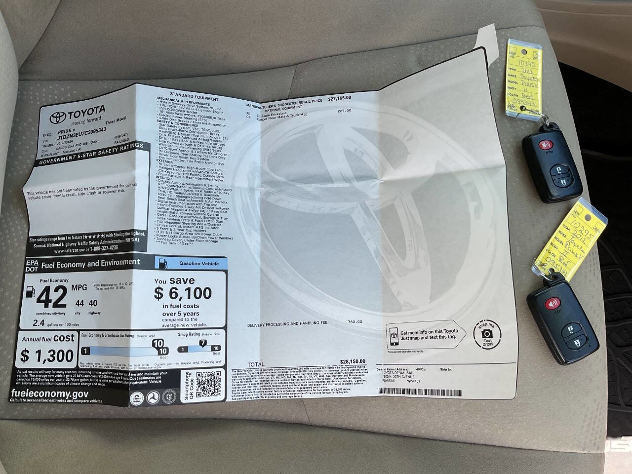 Used 2012 Toyota Prius V Three FWD image 42