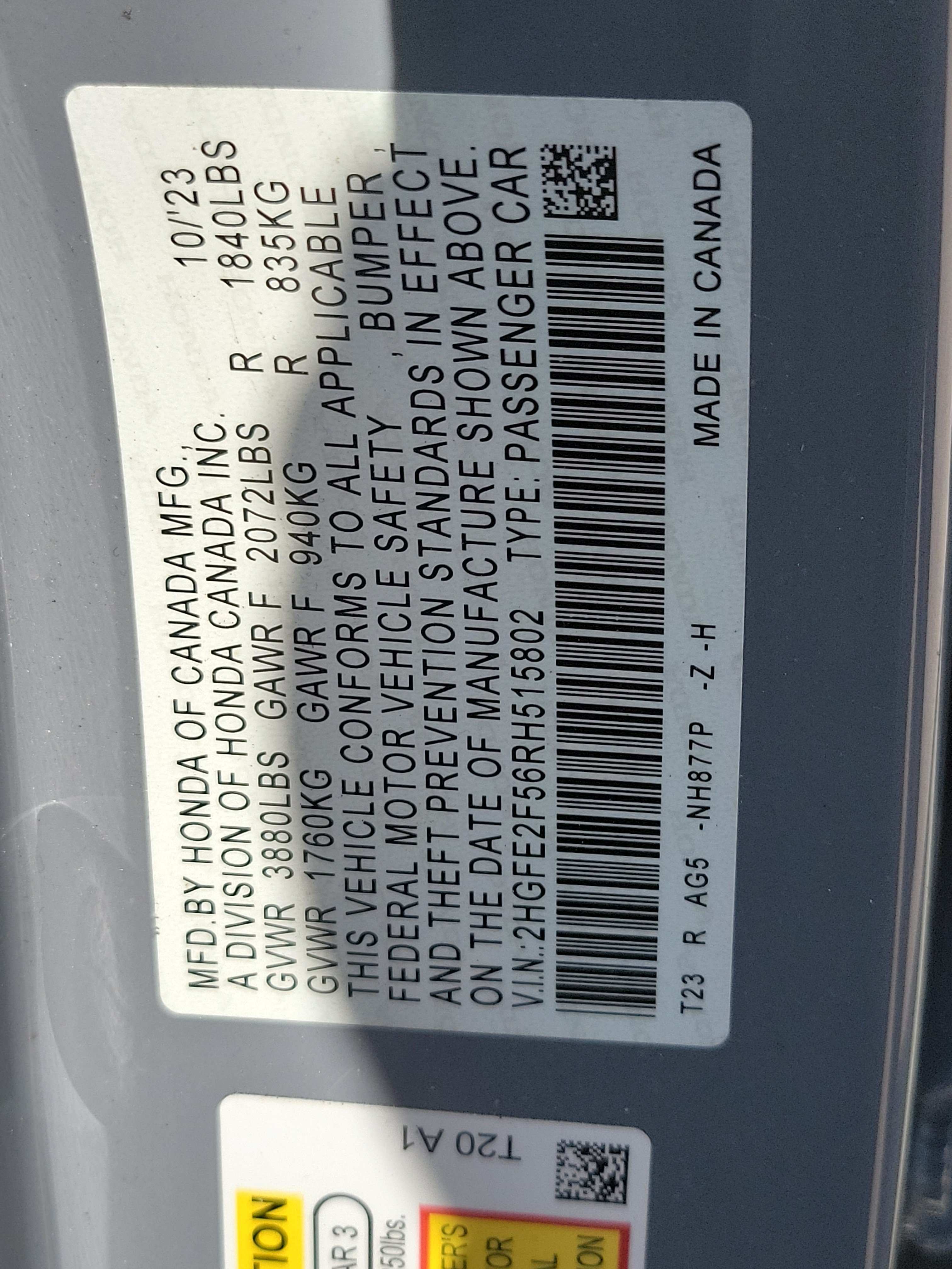 Used 2024 Honda Civic Sport image 29
