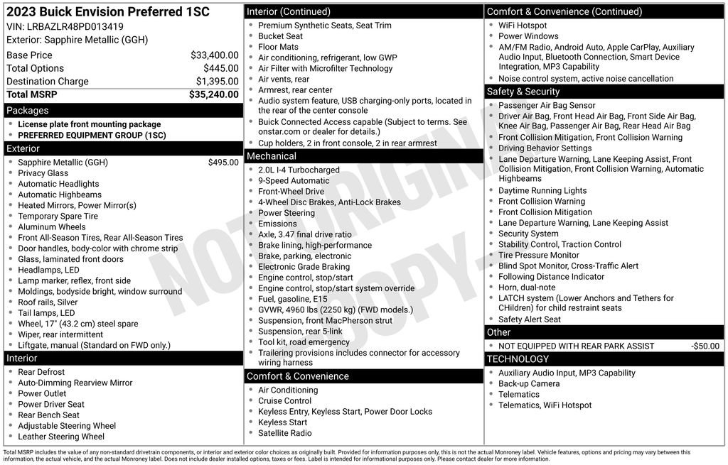 Certified 2023 Buick Envision Preferred FWD image 9