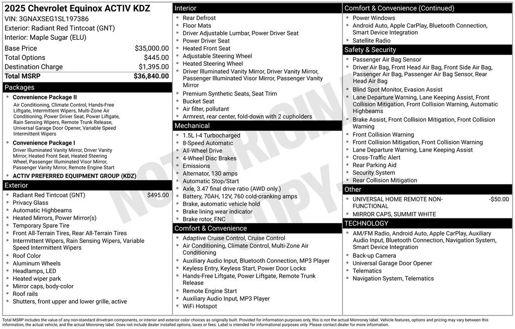 Used 2025 Chevrolet Equinox ACTIV image 10