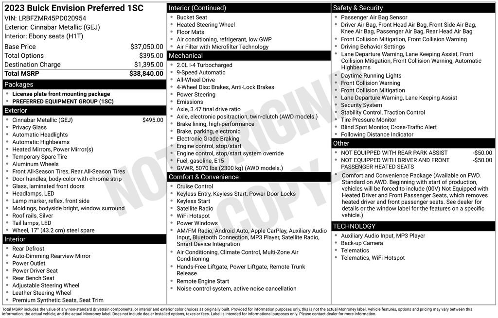 Used 2023 Buick Envision Preferred image 5