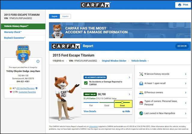 Used 2015 Ford Escape Titanium image 5